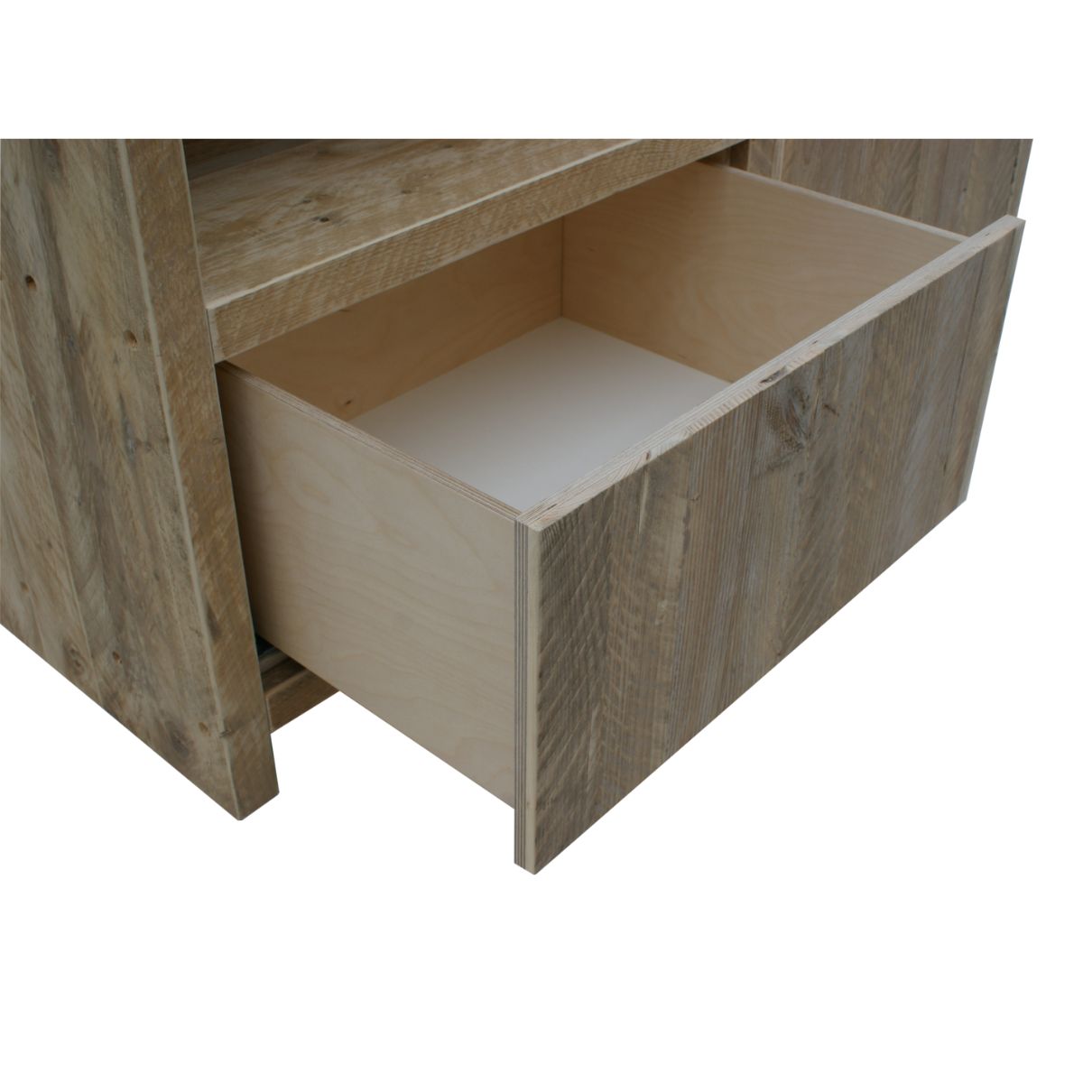 Bauholz Unterschrank, Schubladen