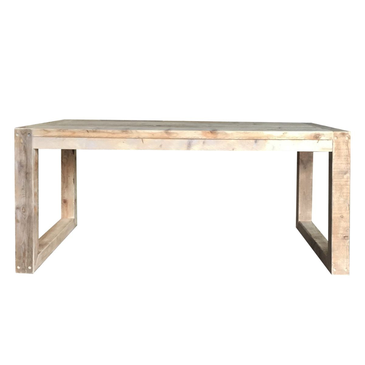 Bauholz Tisch, Kantholzrahmen