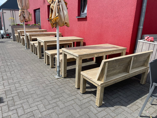 Bauholz Bank, klassisch, lehnenlos