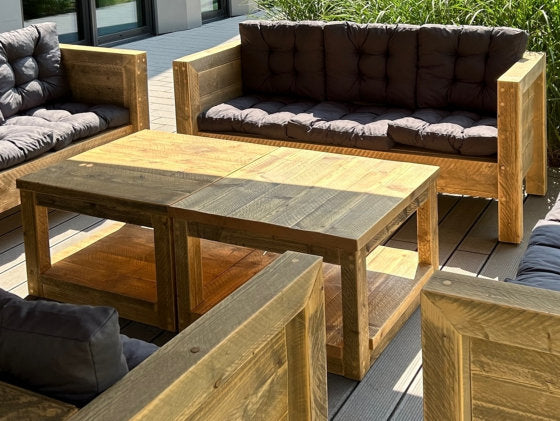 Lounge Sessel, Kantholzrahmen