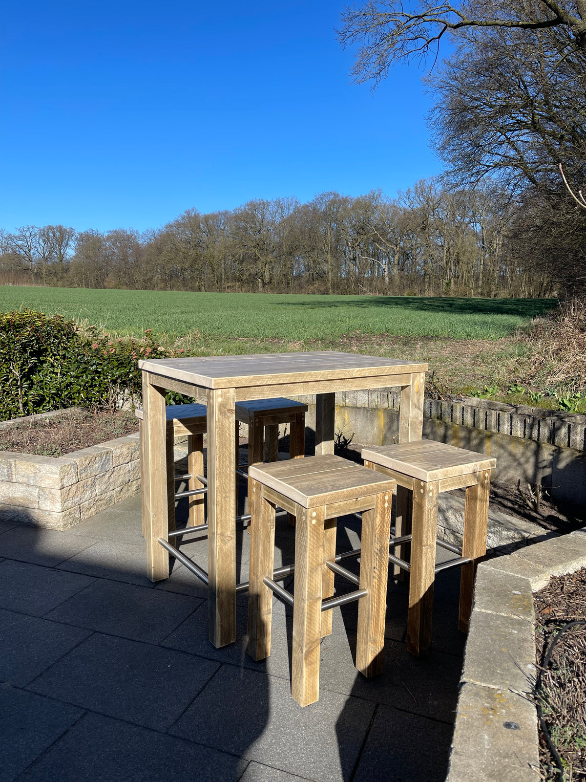 Bauholz Hochtisch, klassisch – timber classics